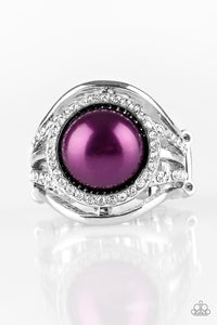 Pampered In Pearls Purple Ring
