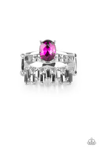 Crowned Victor Pink Ring