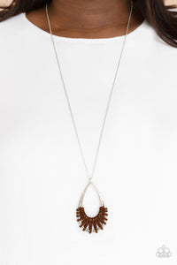 Homespun Artifact Brown Necklace
