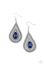 Load image into Gallery viewer, Metro Masquerade Blue Earrings
