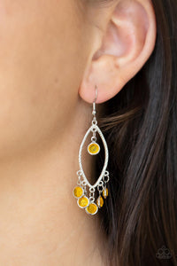 Glassy Grotto Yellow Earrings