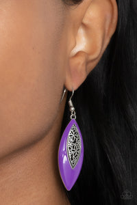 Venetian Vanity Purple Earrings