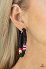 Load image into Gallery viewer, Colorfully Contagious Black Earrings
