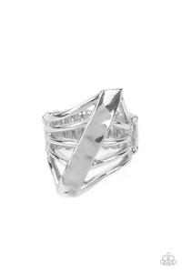 Encrypted Edge Silver Ring