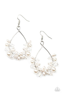 Marina Banquet White Earrings