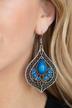 Load image into Gallery viewer, New Delhi Nouveau Blue Earrings
