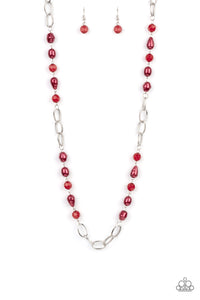 Tea Party Tango Red Necklace