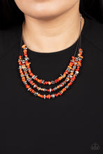 Load image into Gallery viewer, Placid Pebbles Orange Necklace
