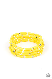 Radiantly Retro Yellow Bracelet