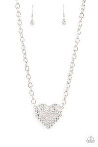 Heartbreakingly Blingy White Necklace