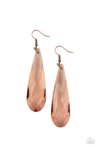 Crystal Crowns Copper Earrings