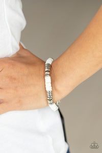 Stacked In Your Favor White Bracelet