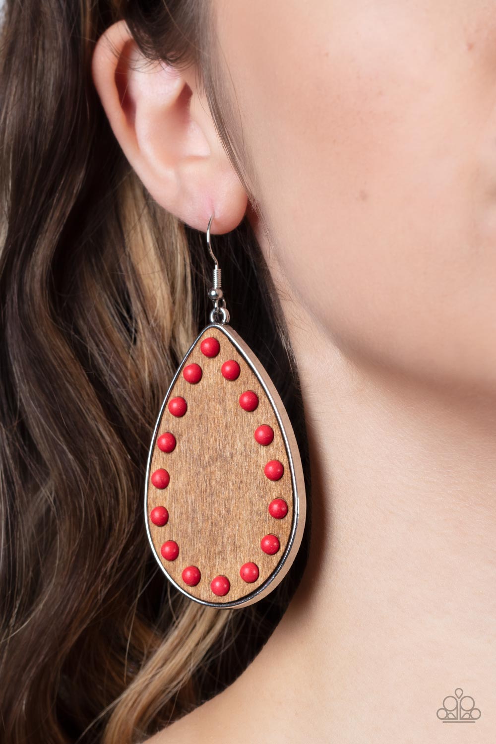 Rustic Refuge Red Earrings