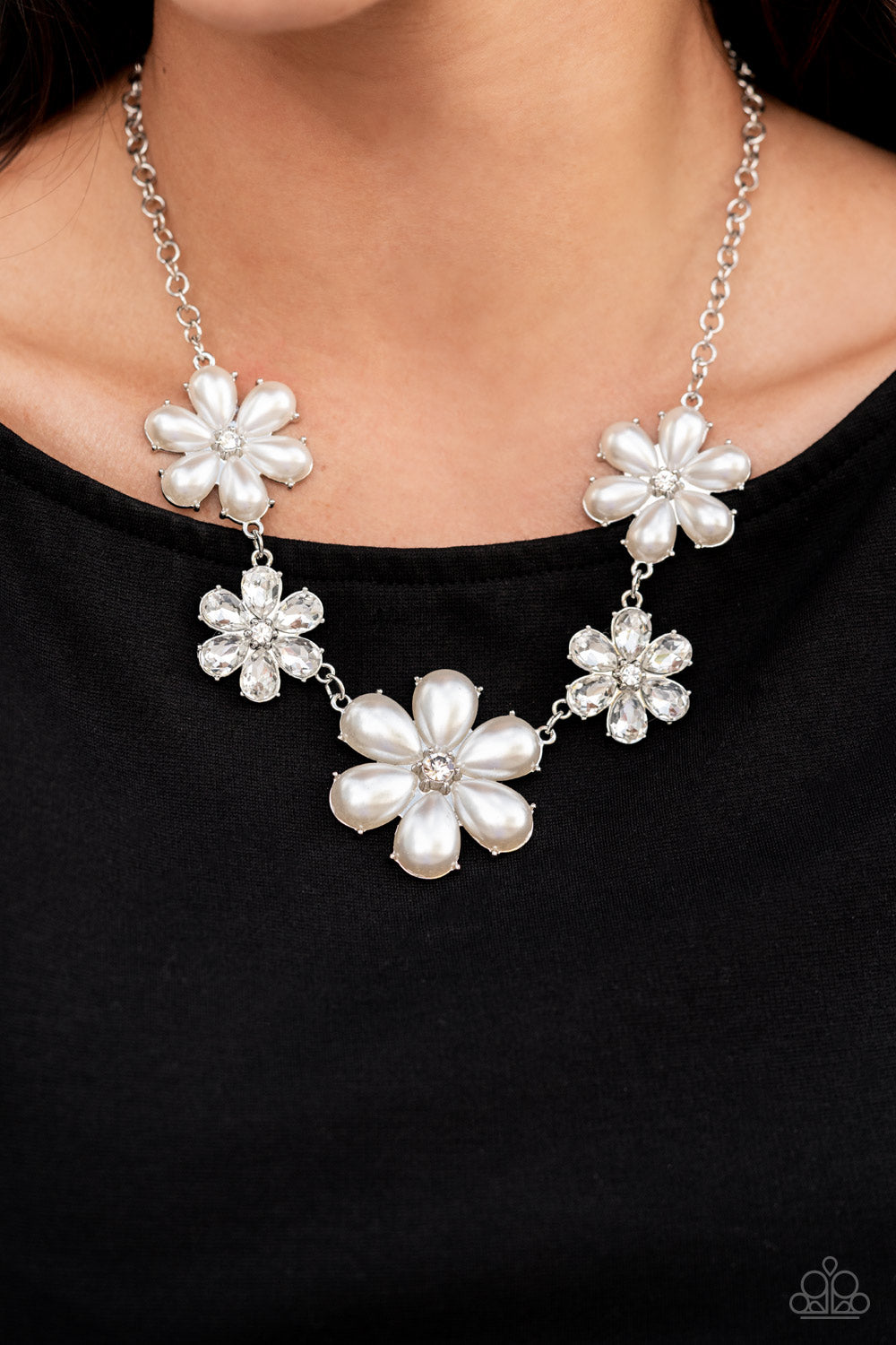 Fiercely Flowering White Necklaces