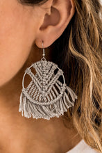 Load image into Gallery viewer, All About Macrame Silver Earrings
